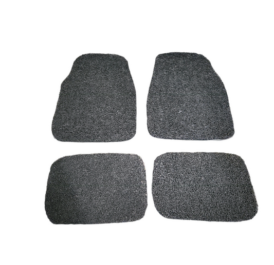 Koil Charcoal Floor Mats Front & Rear Rubber Composite PVC Coil Universal Fit