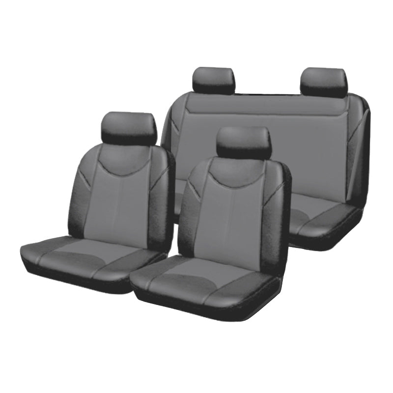 Custom Made Leather Look Grey Car Seat Covers Suits Ford Territory SX SY SZ 5 Seater 5/2004 -2016 2 Rows