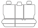 Esteem Velour Seat Covers Set Suits Volkswagen Tiguan 5N Trendline 5/2016-On 2 Rows No Fold-down Trays