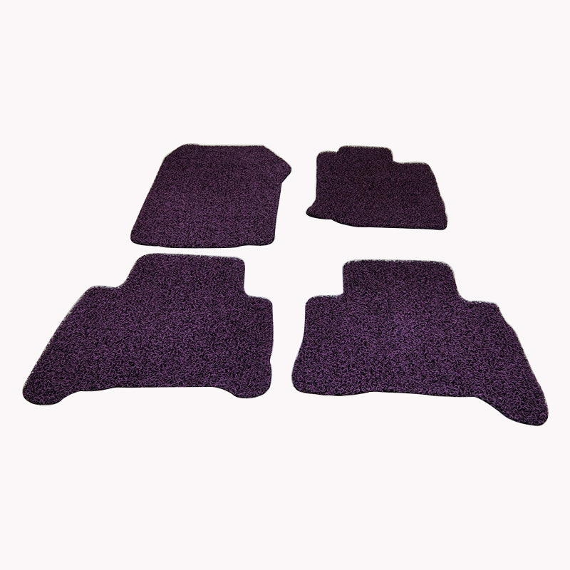 Custom Floor Mats suits Toyota Prado 150 2013-On Front & Rear (Auto Trans) Rubber Composite PVC Coil Set of 4 Purple