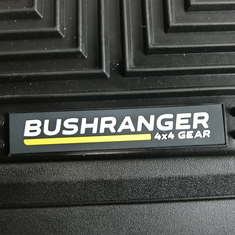 Bushranger Mudtamer Mud Tamer Solid Rubber Floor Mats Rear Pair Black 91X02B