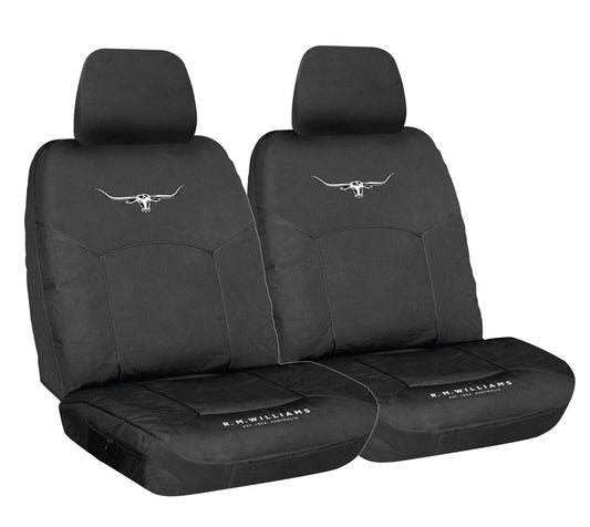 RM Williams Stockyard Black Canvas Waterproof Car Seat Covers RMW 5 Year Guarantee