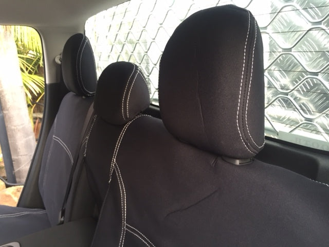 Wet Seat Neoprene Seat Covers Suits Mitsubishi Triton MQ Exceed Dual Cab 6/2015-8/2018