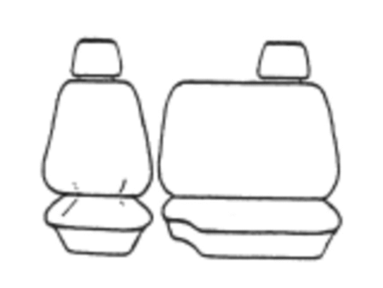 Canvas Seat Covers Suits Mazda BT-50 Single Cab 11/2011-7/2020  OUT6583CHA