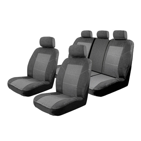 Custom Made Velour Seat Covers Suit suits Toyota Corolla Hatch Ascent 5/2007-9/2012 Airbag Safe Front & Rear Charcoal