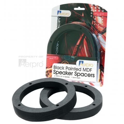MDF Speaker Spacers 51/4 Inch X 16 mm AP3151B Pair Black