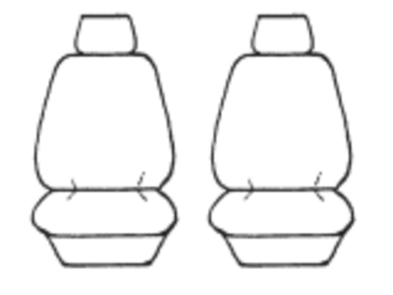Custom Canvas Seat Covers Mistubishi Triton Dual Cab 09/2009-10/2011 Front & Rear Charcoal