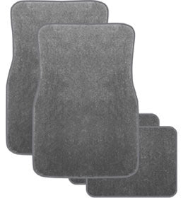 Elite Mats Plush Pile Carpet  Set of 4 Charcoal