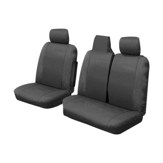 Custom Made Canvas Seat Covers suits Renault Master X62 Van 10/2011-On Front Row only X22F