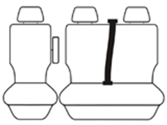 Custom Made Esteem Velour Seat Covers suits Renault Master X62 Van 10/2011-On 1 Row