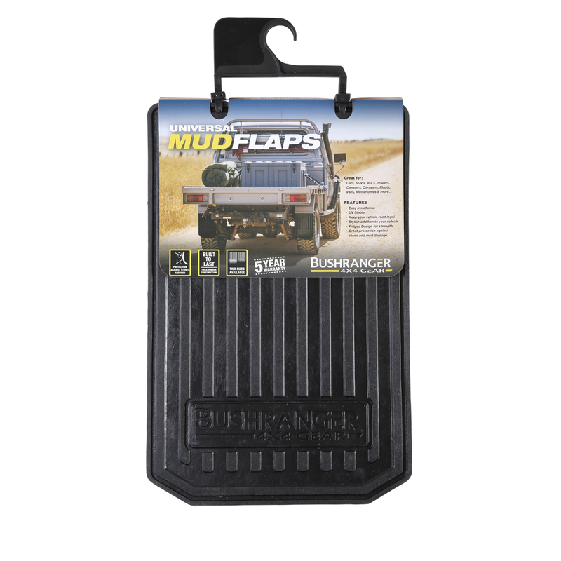 Bushranger Moulded Mud Flaps Small 260mm x 360mm Pair 56X01