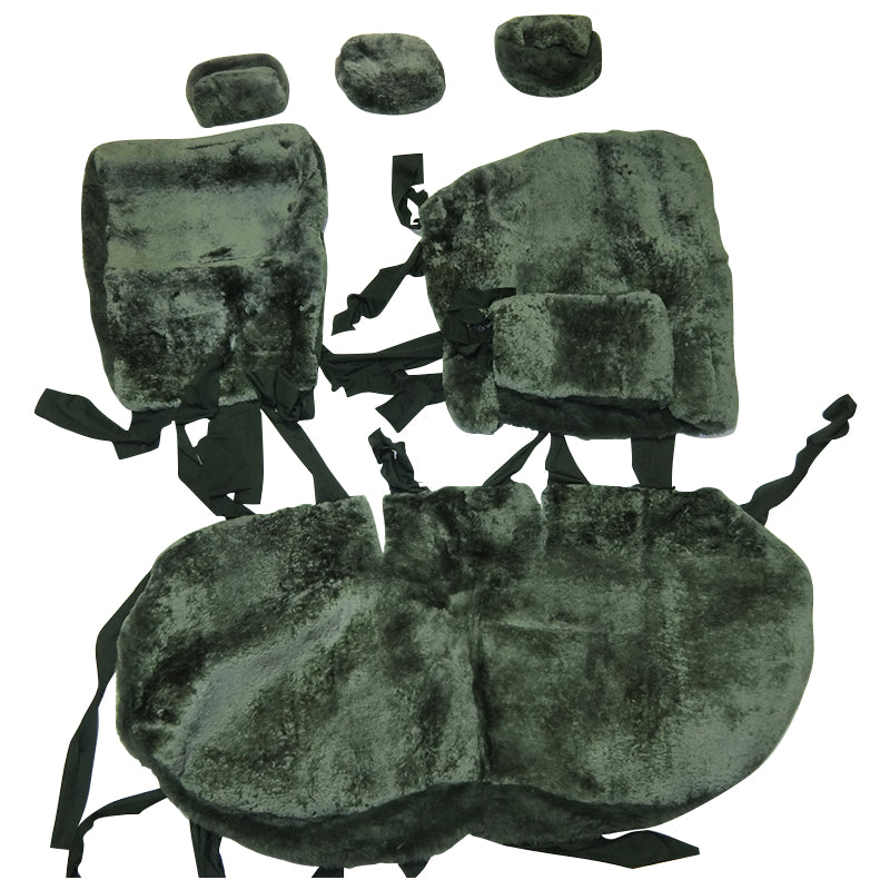 Custom Full Rivergum Sheepskin Seat Covers Suits Subaru WRX V1 Sedan 4/2014-On 2 Rows Charcoal