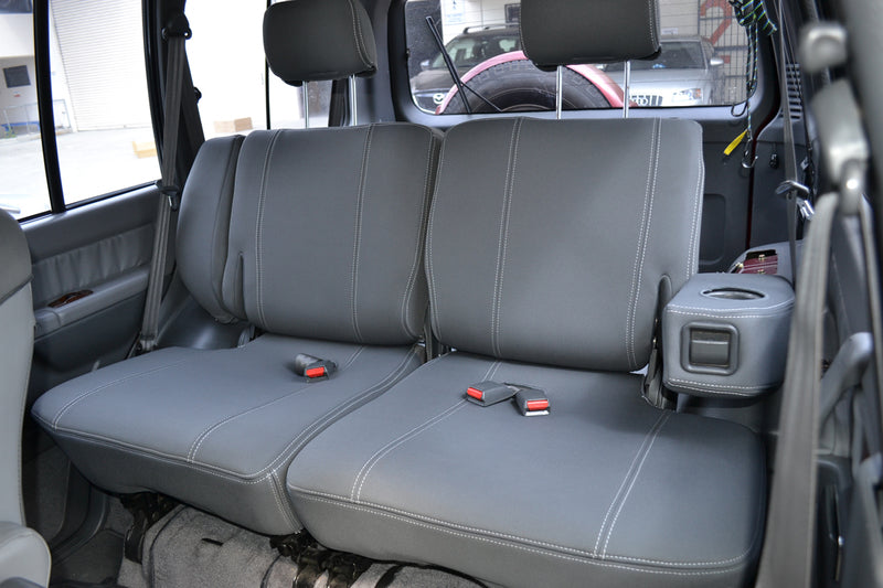 Wet Seat Grey Neoprene Seat Covers Suits Mitsubishi Pajero NH/NL Wagon 5/1991-6/2000