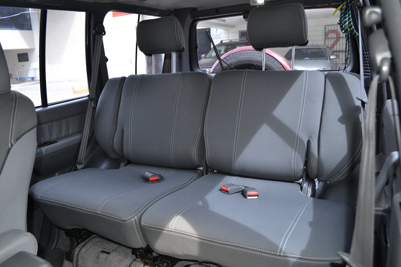 Wet Seat Grey Neoprene Seat Covers Suits Mitsubishi Pajero NH/NL Wagon 5/1991-6/2000