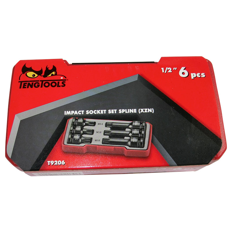 Teng Tools Impact Spline XZN Socket Set 6 Piece T9206 – Motoquipe