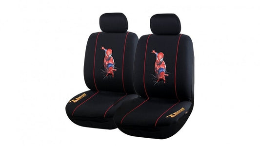 Marvel Avengers Seat Covers Front Pair Black Size 30 Airbag Safe Spider-Man AVESCSPI3004