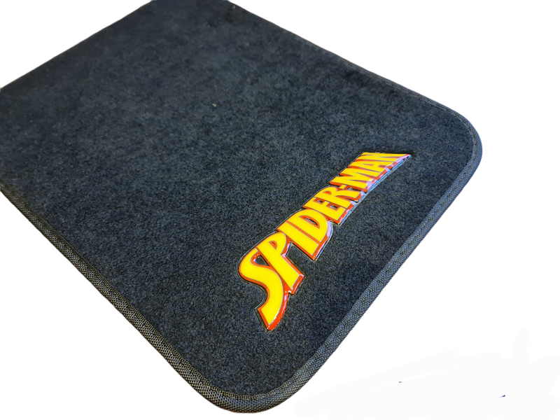 Marvel Avengers Car Floor Mats Black Set of 4 Spider Man AVECMSPI ...