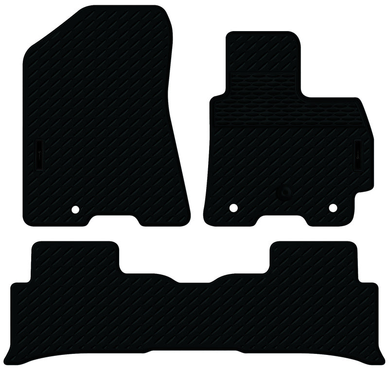 Rubber Custom Floor Mats Suits Hyundai Tucson TL/TL2/TLE/TLE2 7/2015-12/2020 Front & Rear Black MRBHY002BLK2RW