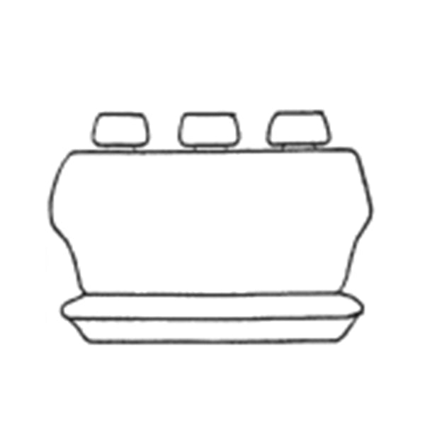 Custom Made Outback Canvas Seat Covers Dodge Ram 1500 Express Dual Cab 12/2017-On 2 Rows Black