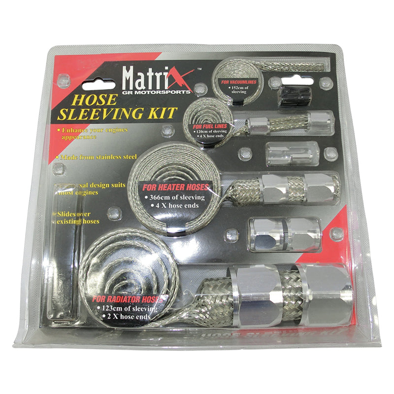 Braided Hose Kit And Clamp Covers/Silver Matrix MX890S