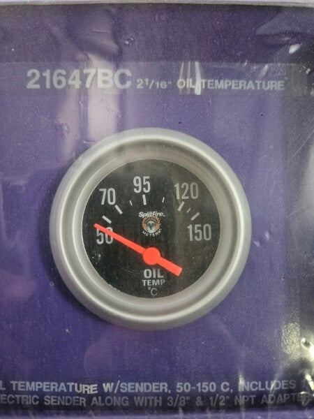 Splitfire Oil Temp Gauge 50-150c Electrical 2 1/16