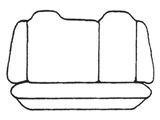 Esteem Velour Seat Covers Set Suits Ford Laser KF / KH Sedan 1993-1994 2 Rows