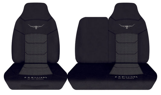RM Williams Seat Covers Fits Hyundai iLoad 2/2008-2016 Longhorn Mesh Black Airbag Safe