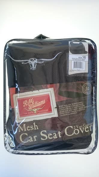 Rm Williams Longhorn Mesh Seat Covers Front Bench With Moulded Head Rests Size 90 Black