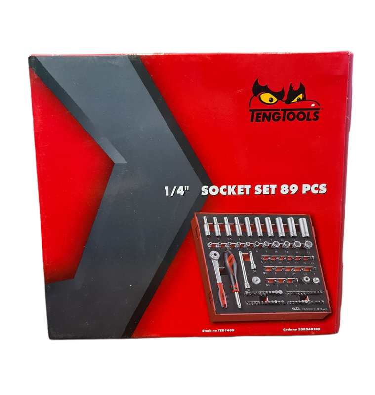 Teng Tools - Socket Set 1/4in Drive 89 Piece Metric TED1489