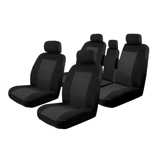 Velour Seat Covers suits Toyota Kluger 5 Seater 8/2007-2/2014 Airbag Safe Black
