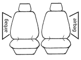 Custom Velour Seat Covers Suits Mazda 3 Sedan 4/2009-1/2014 Airbag Deploy Safe
