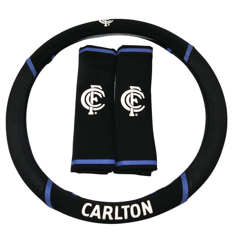Carlton Blues AFL Steering Wheel Cover