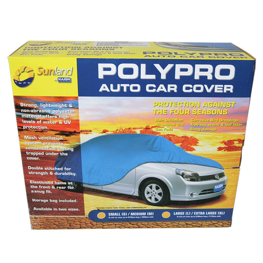 Polypro Car Cover Small / Medium Weatherproof Dust Cover S/M CC11