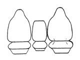 Custom Made Esteem Velour Seat Covers Hino Ranger 5 Truck 2003 1 Row