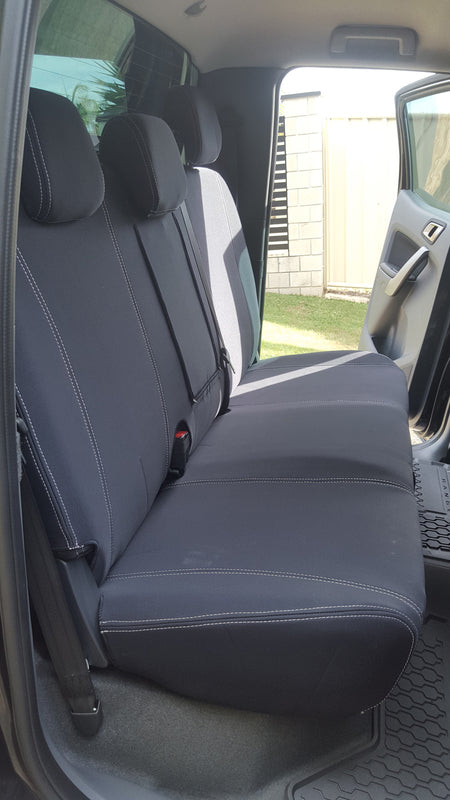 Wet Seat Grey Neoprene Seat Covers Suits Ford Ranger PX/2/3 Dual Cab 7/2015-11/2020