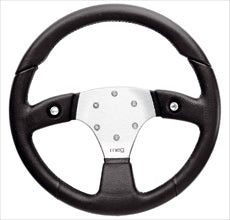 Isotta Meg Leather Steering Wheel With Side Buttons Black