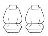 Esteem Velour Seat Covers Set Suits Holden Barina TK 2 Door Hatch 2006-On 2 Rows