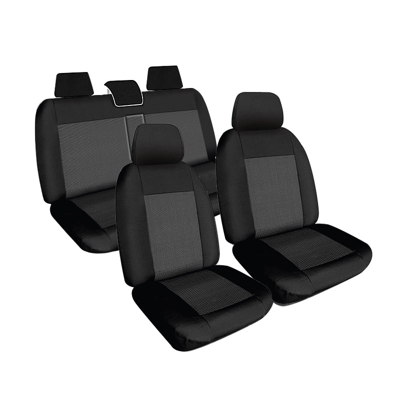 Weekender Jacquard Seat Covers Suits Isuzu D-Max LS/LS-U/LS-M/LS-Terrain 5/2012-7/2020 Dual Cab Waterproof