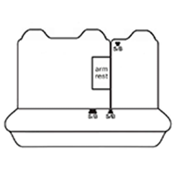 Esteem Velour Seat Covers Set Suits Toyota Camry Sedan AXVH80R Ascent / Ascent Sport 6/2024-On 2 Rows EST7491BLK