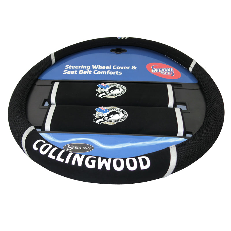 AFL Collingwood Magpies Steering Wheel Cover