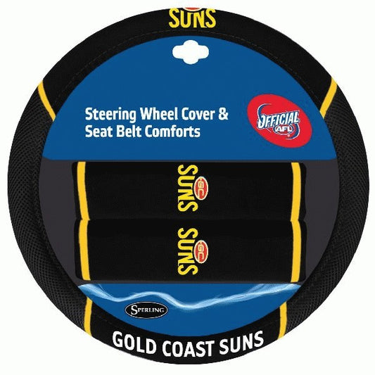 Gold Coast Suns AFL Steering Wheel Cover
