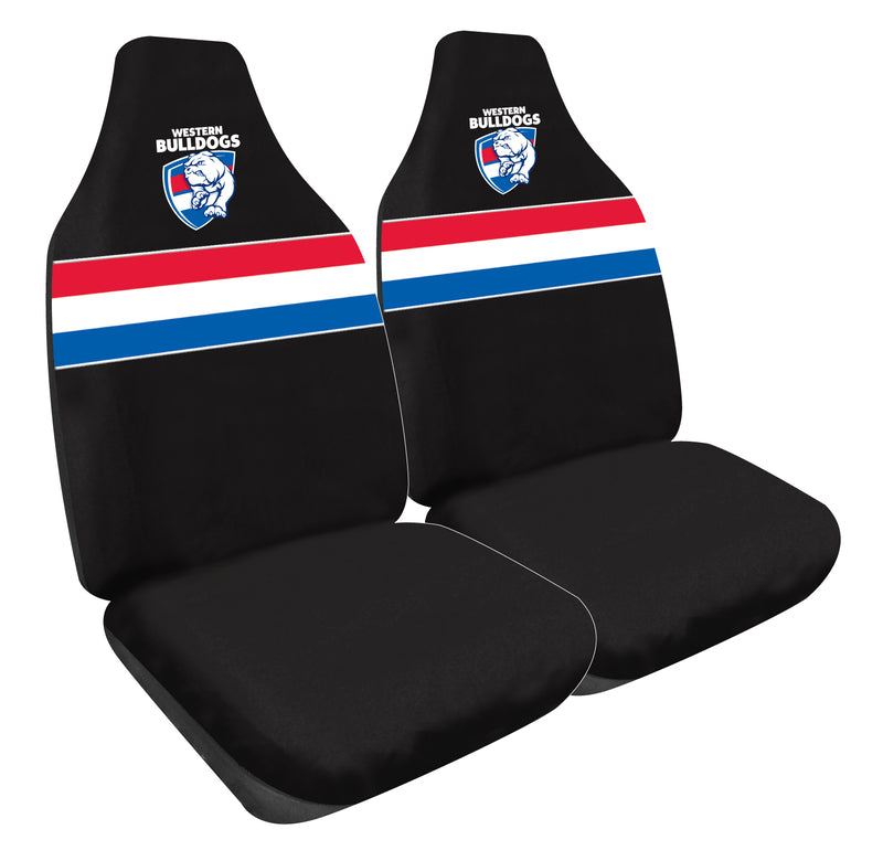 AFL Seat Covers Western Bulldogs Size 60 Front Pair