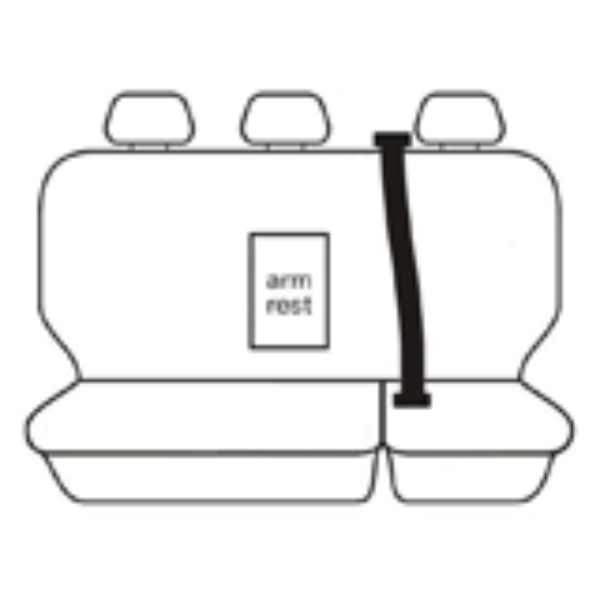 Esteem Velour Seat Covers Set Suits Mazda BT-50 TF XTR/GT Dual Cab 7/2020-On 2 Rows Black EST7174BLK