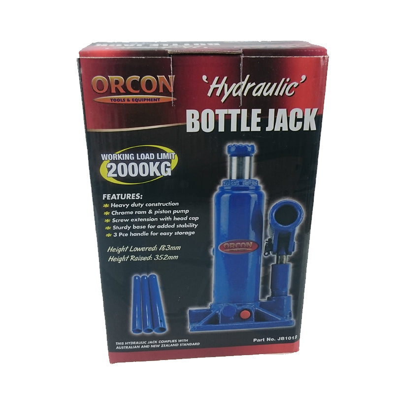 Hydraulic Bottle Jack 2000kg 2 Tonne ADR Approved JB1012
