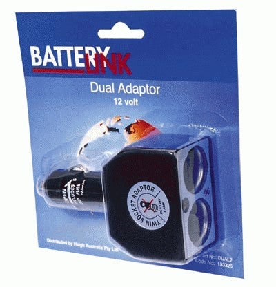 Dual Power Socket 12 Volt Dual Power Adaptor Plugs Directly Into Lighter Socket DUAL2