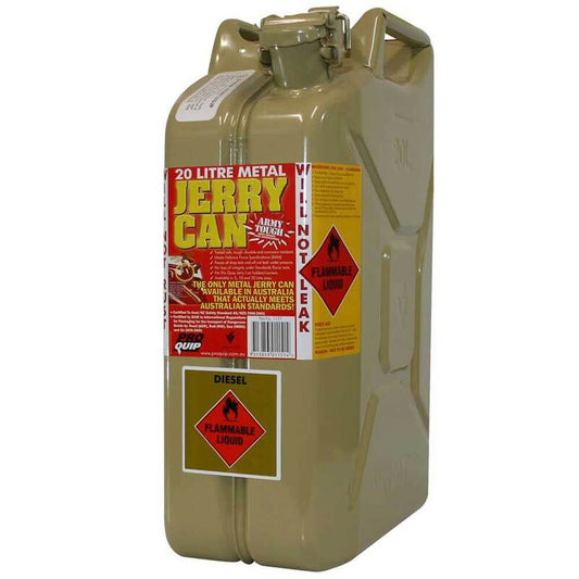 20 Litre Metal Jerry Diesel / Unleaded Fuel Can -Yellow AFAC