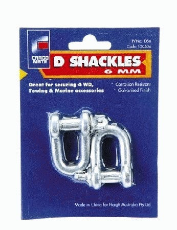 Towing Accessories : D Shackle 6mm Pair DS6