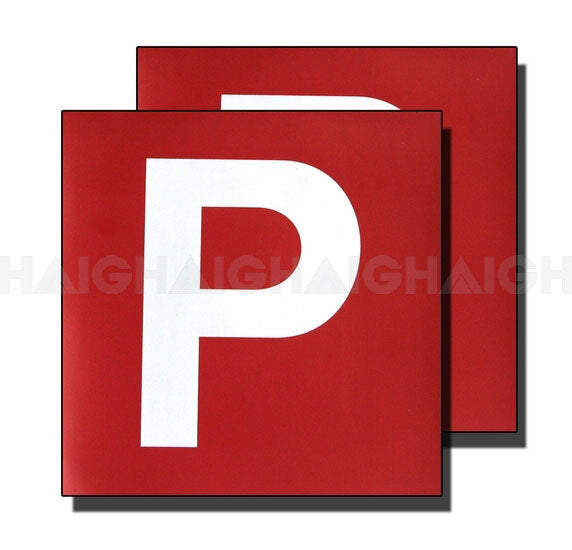 Electrostatic Red Provisional P Plastic Plates One Pair EP4 – Motoquipe