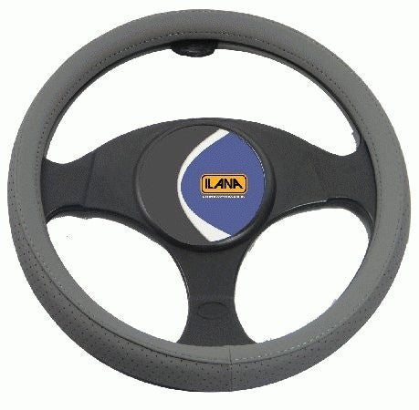 Oxford Leather Steering Wheel Cover Grey