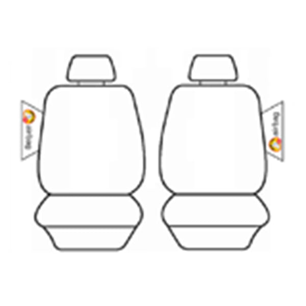 Esteem Velour Seat Covers Set Suits Isuzu D-max Dual Cab LS-M/LS-U/X-Terrain 7/2020-On 2 Rows Black